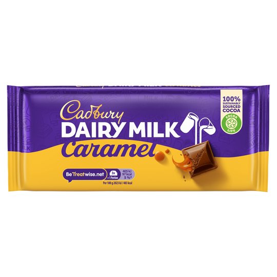 Cadbury Dairy Milk Caramel Chocolate Sharing Bar 120g