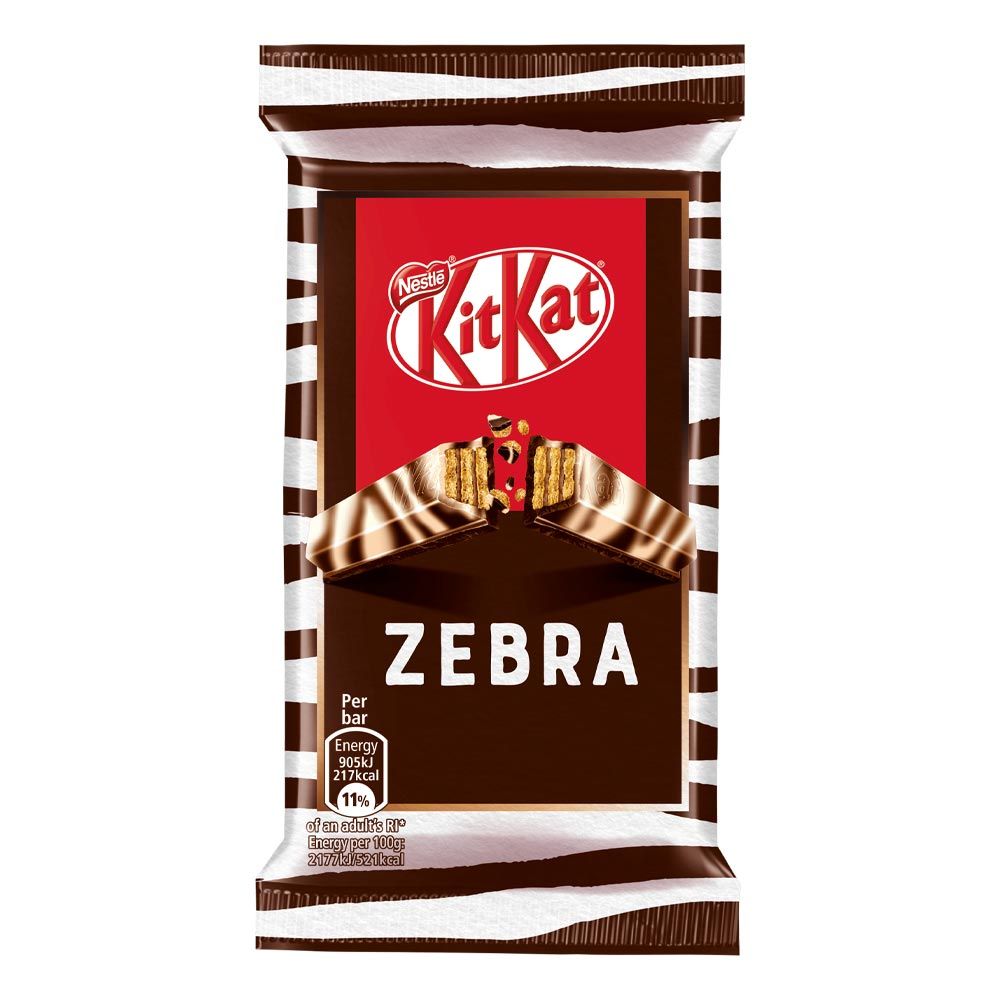 Kit Kat 4 Finger Zebra Dark & White Chocolate Bar