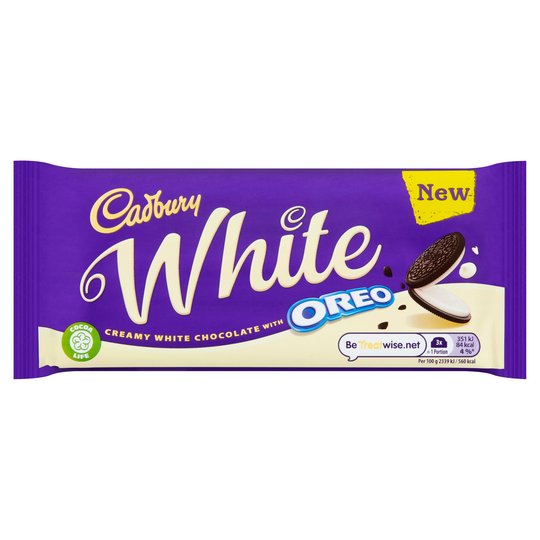 Cadbury Oreo White Chocolate Bar 120g